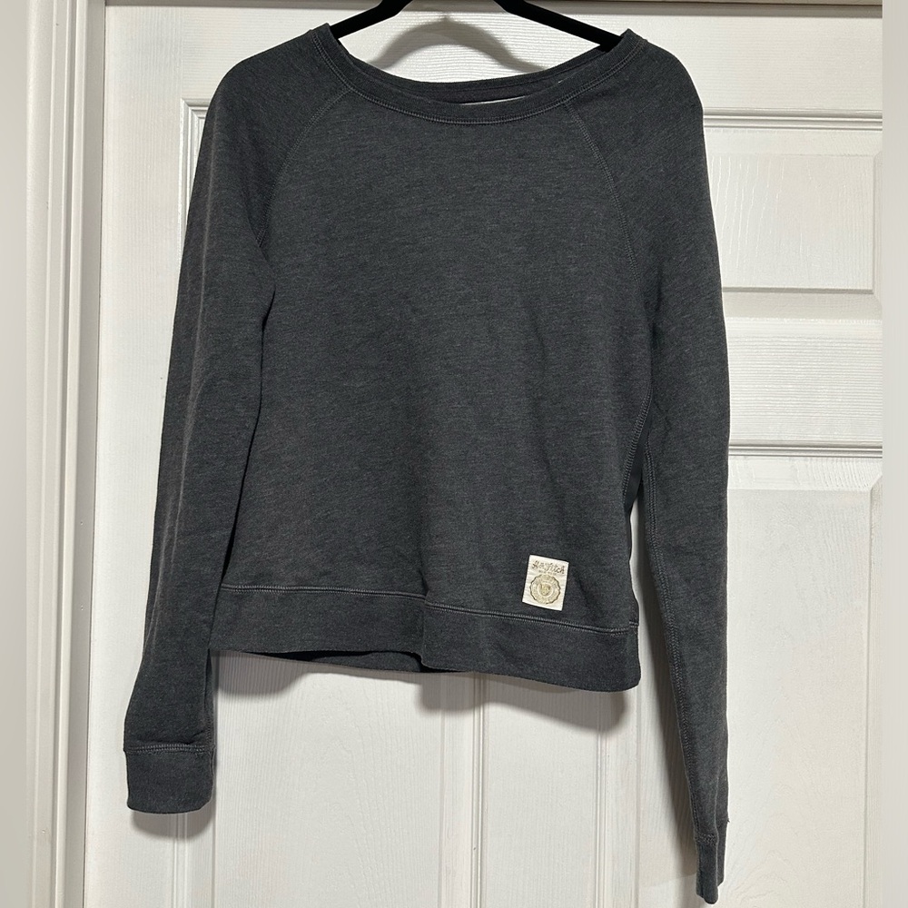 Abercrombie & Fitch Sheer Gray Back Sweatshirt Women's Size M